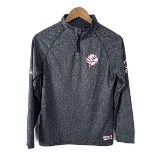 Stitches New York Yankees 3/4 zip long sleeve pullover youth large - Picture 1 of 8